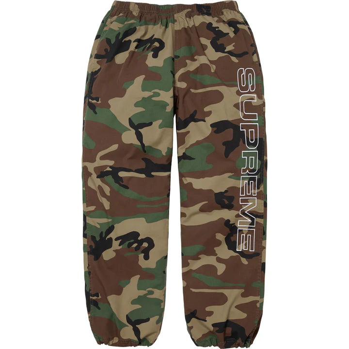 Spellout Embroidered Ripstop Track Pant Blue Camo