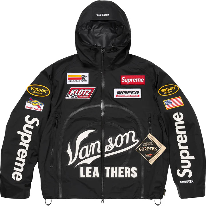 Supreme Vanson Leathers Gore-Tex Shell Jacket Black – JayConnects