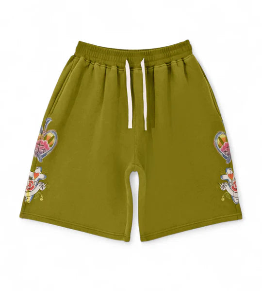 We Are Righteous Risen King Shorts Moss (Green)