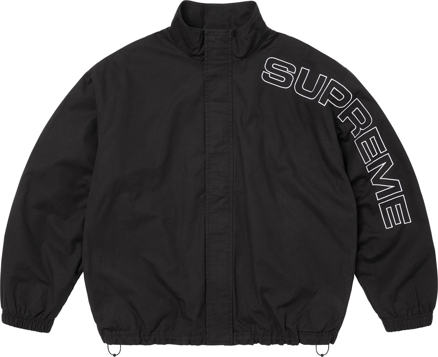 Spellout Embroidered Ripstop Track Jacket