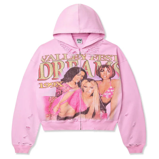 Vale Forever Destiny's Child Zip-Up Hoodie Pink