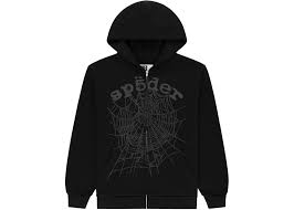 Sp5der OG Web V2 Phantom Zipup Hoodie Black
